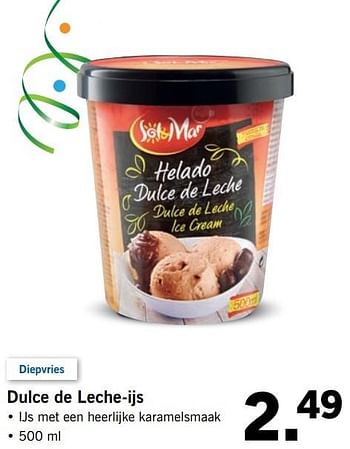 Aanbiedingen Dulce de leche-ijs - Sol &amp; Mar - Geldig van 14/05/2017 tot 21/05/2017 bij Lidl