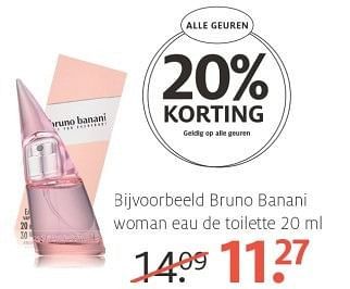 Aanbiedingen Bruno banani woman eau de toilette - Bruno Banani - Geldig van 15/05/2017 tot 21/05/2017 bij Etos