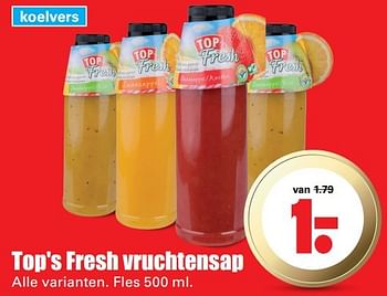 Aanbiedingen Top`s fresh vruchtensap - Huismerk - Dirk - Geldig van 15/05/2017 tot 21/05/2017 bij Lekker Doen