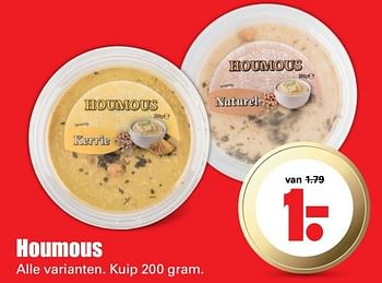 Aanbiedingen Houmous alle varianten - Houmous - Geldig van 15/05/2017 tot 21/05/2017 bij Lekker Doen
