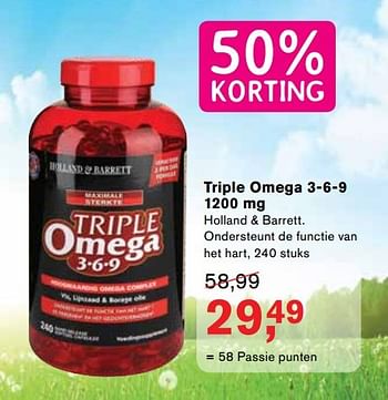 Aanbiedingen Triple omega 3-6-9 - Huismerk - Essenza - Geldig van 08/05/2017 tot 28/05/2017 bij Holland & Barrett