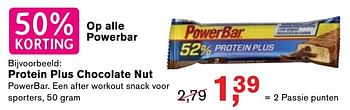 Aanbiedingen Protein plus chocolate nut - Powerbar - Geldig van 08/05/2017 tot 28/05/2017 bij Holland & Barrett