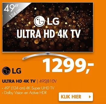 Aanbiedingen Lg ultra hd 4k tv 49sj810v - LG - Geldig van 13/05/2017 tot 21/05/2017 bij Expert