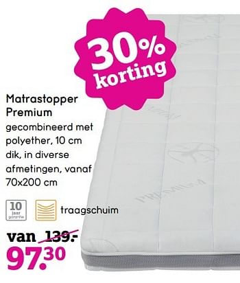 Aanbiedingen Matrastopper premium - Huismerk - Leen Bakker - Geldig van 11/05/2017 tot 21/05/2017 bij Leen Bakker