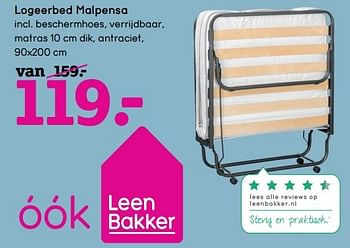 Aanbiedingen Logeerbed malpensa - Huismerk - Leen Bakker - Geldig van 11/05/2017 tot 21/05/2017 bij Leen Bakker