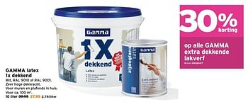 Aanbiedingen Gamma latex 1x dekkend - Huismerk - Gamma - Geldig van 15/05/2017 tot 21/05/2017 bij Gamma