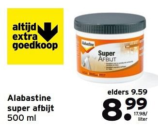Aanbiedingen Alabastine super afbijt - Alabastine - Geldig van 15/05/2017 tot 21/05/2017 bij Gamma