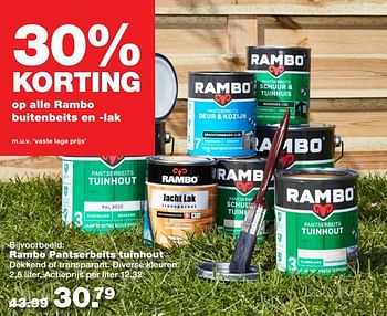 Aanbiedingen Rambo pantserbeits tuinhout - Rambo - Geldig van 15/05/2017 tot 21/05/2017 bij Praxis