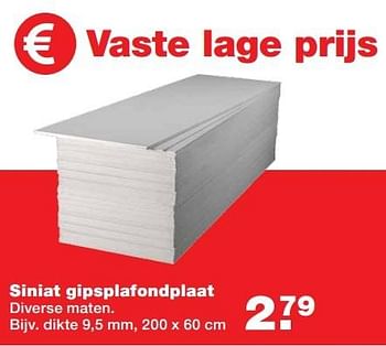 Aanbiedingen Siniat gipsplafondplaat - Huismerk - Praxis - Geldig van 15/05/2017 tot 21/05/2017 bij Praxis
