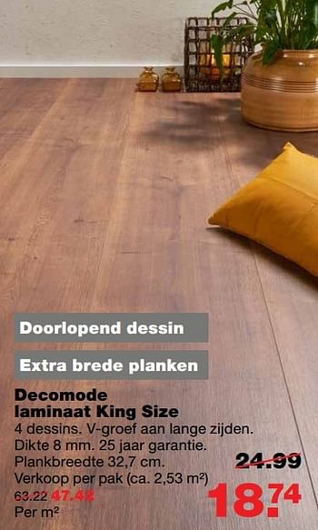 Aanbiedingen Decomode laminaat king size - DecoMode - Geldig van 15/05/2017 tot 21/05/2017 bij Praxis