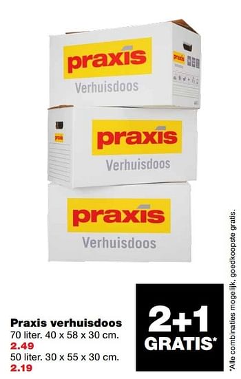 Aanbiedingen Praxis verhuisdoos - Huismerk - Praxis - Geldig van 15/05/2017 tot 21/05/2017 bij Praxis