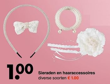 Aanbiedingen Sieraden en haaraccessoires - Huismerk - Wibra - Geldig van 15/05/2017 tot 27/05/2017 bij Wibra