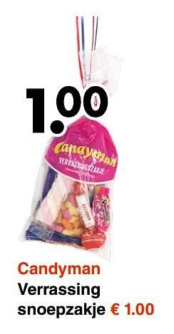 Aanbiedingen Candyman verrassing snoepzakje - Huismerk - Wibra - Geldig van 15/05/2017 tot 27/05/2017 bij Wibra