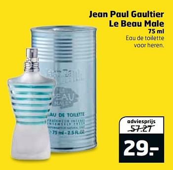 Aanbiedingen Jean paul gaultier le beau male - Jean Paul Gaultier - Geldig van 16/05/2017 tot 21/05/2017 bij Trekpleister