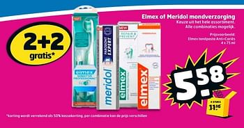 Aanbiedingen Elmex of meridol mondverzorging elmex tandpasta anti-cariës - Elmex - Geldig van 16/05/2017 tot 21/05/2017 bij Trekpleister