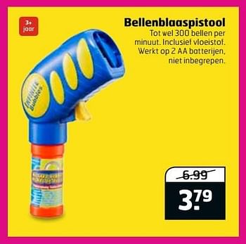 Aanbiedingen Bellenblaaspistool - Huismerk - Trekpleister - Geldig van 16/05/2017 tot 21/05/2017 bij Trekpleister