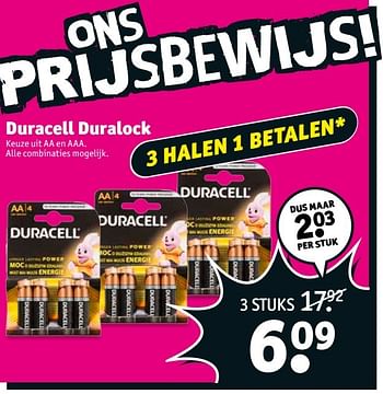 Aanbiedingen Duracell duralock - Duracell - Geldig van 16/05/2017 tot 28/05/2017 bij Kruidvat