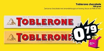 Aanbiedingen Toblerone chocolade - Toblerone - Geldig van 16/05/2017 tot 21/05/2017 bij Trekpleister