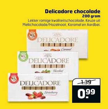 Aanbiedingen Delicadore chocolade - Delicadore - Geldig van 16/05/2017 tot 21/05/2017 bij Trekpleister
