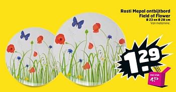 Aanbiedingen Rosti mepal ontbijtbord field of flower - Rosti Mepal - Geldig van 16/05/2017 tot 21/05/2017 bij Trekpleister