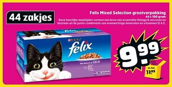 Aanbiedingen Felix mixed selection grootverpakking - Purina - Geldig van 16/05/2017 tot 21/05/2017 bij Trekpleister