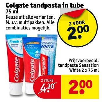 Aanbiedingen Tandpasta sensation white - Colgate - Geldig van 16/05/2017 tot 28/05/2017 bij Kruidvat