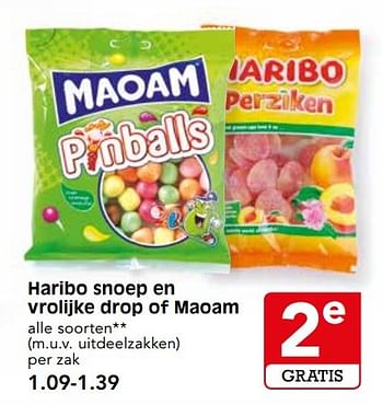 Aanbiedingen Haribo snoep en vrolijke drop of maoam - Huismerk - Em-té - Geldig van 14/05/2017 tot 20/05/2017 bij Em-té
