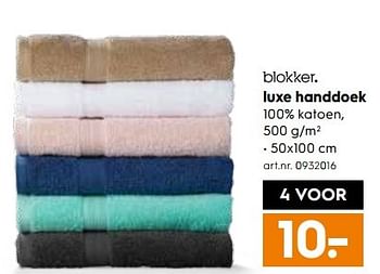 Aanbiedingen Luxe handdoek - Huismerk - Blokker - Geldig van 13/05/2017 tot 24/05/2017 bij Blokker