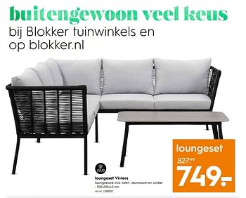 Aanbiedingen Loungeset viviers - Huismerk - Blokker - Geldig van 13/05/2017 tot 24/05/2017 bij Blokker