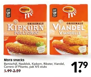 Aanbiedingen Mora snacks - Mora - Geldig van 14/05/2017 tot 20/05/2017 bij Em-té