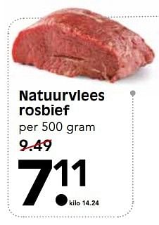 Aanbiedingen Natuurvlees rosbief - Huismerk - Em-té - Geldig van 14/05/2017 tot 20/05/2017 bij Em-té