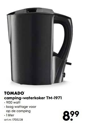 Aanbiedingen Tomado camping-waterkoker tm-1971 - Tomado - Geldig van 13/05/2017 tot 24/05/2017 bij Blokker