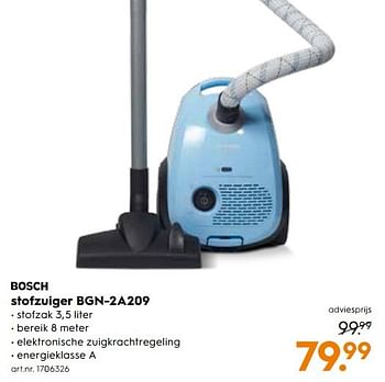 Aanbiedingen Bosch stofzuiger bgn-2a209 - Bosch - Geldig van 13/05/2017 tot 24/05/2017 bij Blokker