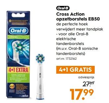 Aanbiedingen Elektrische tandenborstel pro600 cross action - Oral-B - Geldig van 13/05/2017 tot 24/05/2017 bij Blokker