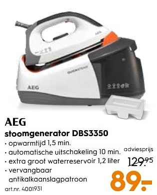Aanbiedingen Aeg stoomgenerator dbs3350 - AEG - Geldig van 13/05/2017 tot 24/05/2017 bij Blokker
