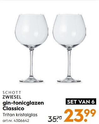 Aanbiedingen Gin-tonicglazen classico - Schott Zwiesel - Geldig van 13/05/2017 tot 24/05/2017 bij Blokker