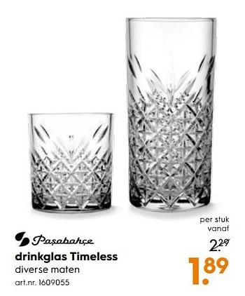 Aanbiedingen Drinkglas timeless - Pa?abahçe - Geldig van 13/05/2017 tot 24/05/2017 bij Blokker