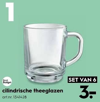 Aanbiedingen Cilindrische theeglazen - Best budget - Geldig van 13/05/2017 tot 24/05/2017 bij Blokker