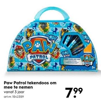 Aanbiedingen Paw patrol tekendoos om mee te nemen - PAW  PATROL - Geldig van 13/05/2017 tot 24/05/2017 bij Blokker