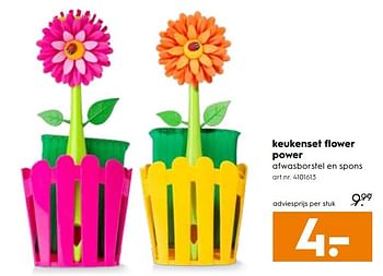 Aanbiedingen Keukenset flower power - Huismerk - Blokker - Geldig van 13/05/2017 tot 24/05/2017 bij Blokker