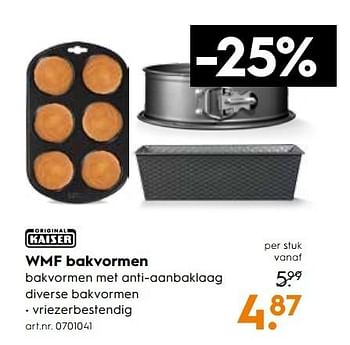 Aanbiedingen Wmf bakvormen - Kaiser - Geldig van 13/05/2017 tot 24/05/2017 bij Blokker