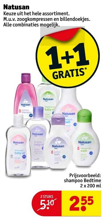 Aanbiedingen Natusan shampoo bedtime - Natusan - Geldig van 16/05/2017 tot 28/05/2017 bij Kruidvat