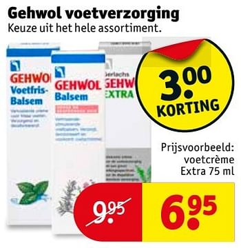 Aanbiedingen Voetcrème extra - Gehwol - Geldig van 16/05/2017 tot 28/05/2017 bij Kruidvat