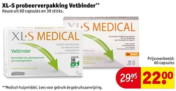 Aanbiedingen Xl-s probeerverpakking vetbinder - XL-S Medical - Geldig van 16/05/2017 tot 28/05/2017 bij Kruidvat