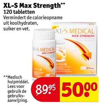Aanbiedingen Xl-s max strength - XL-S Medical - Geldig van 16/05/2017 tot 28/05/2017 bij Kruidvat