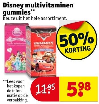 Aanbiedingen Disney multivitaminen gummies - Disney - Geldig van 16/05/2017 tot 28/05/2017 bij Kruidvat