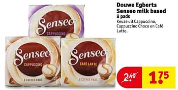 Aanbiedingen Douwe egberts senseo milk based - Douwe Egberts - Geldig van 16/05/2017 tot 28/05/2017 bij Kruidvat