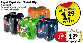 Aanbiedingen Pepsi, pepsi max, sisi of 7up - Huismerk - Kruidvat - Geldig van 16/05/2017 tot 28/05/2017 bij Kruidvat