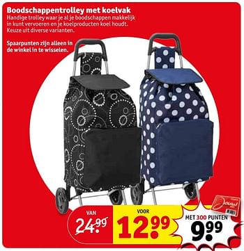 Aanbiedingen Boodschappentrolley met koelvak - Huismerk - Kruidvat - Geldig van 16/05/2017 tot 28/05/2017 bij Kruidvat
