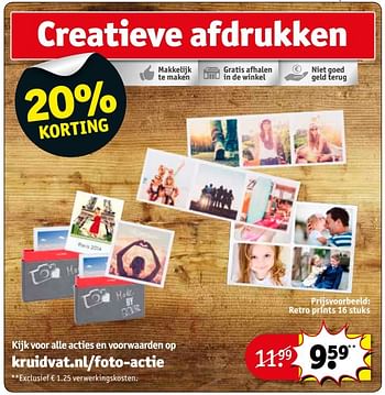 Aanbiedingen Retro prints - Huismerk - Kruidvat - Geldig van 16/05/2017 tot 28/05/2017 bij Kruidvat